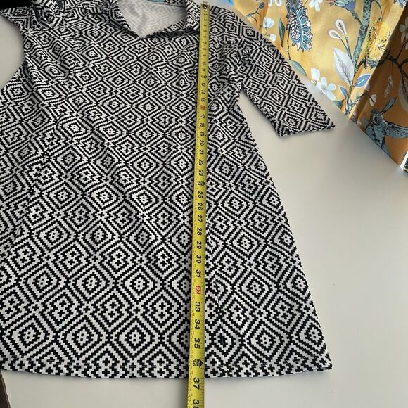 J. LcLAUGHLIN 3/4 Sleeve Catalina Cloth Geometric Aztec Dress XL Office School - Picture 8 of 8
